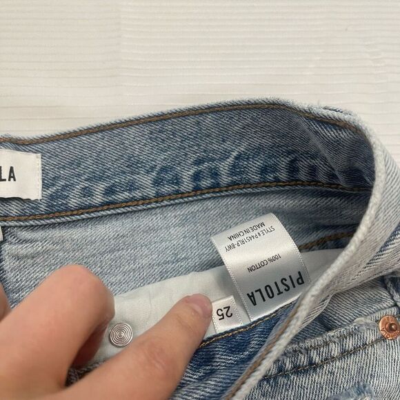PISTOLA Destroyed Cut Off Denim Shorts Size 25 - Picture 5 of 9